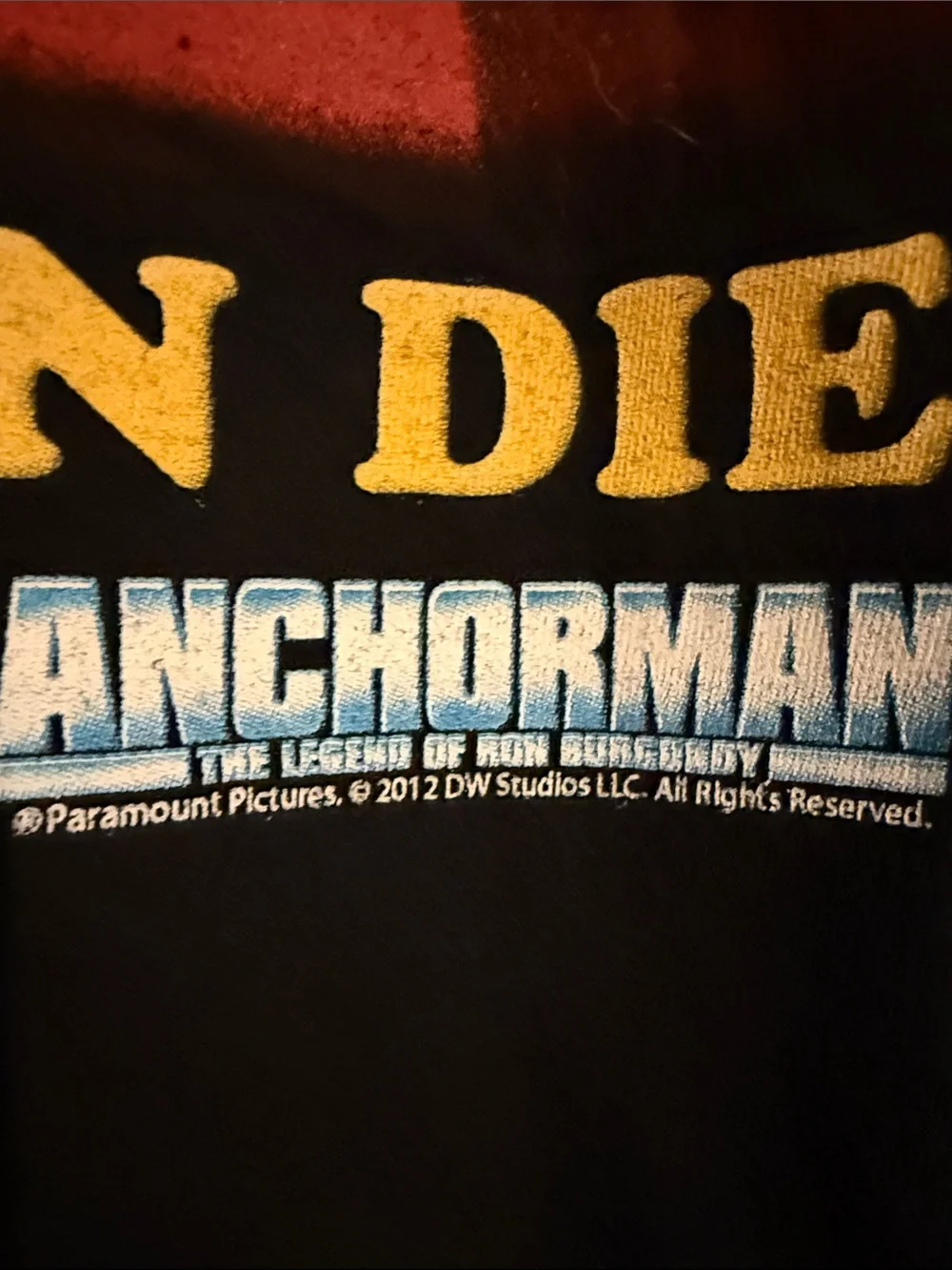 ANCHORMAN movie Promo T-shirt Ron Burgundy , bay island Tag 2012 Will Ferrell